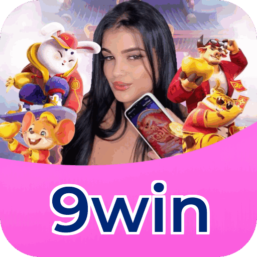 Interface do aplicativo 9win mostrando jogos disponíveis no iOS e Android